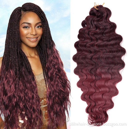 Best Price Water Wave Ombre Braids Hair Soft Long 28inches Body Wave Crochet Braiding Hair Synthetic Hair Extensions Wholesale